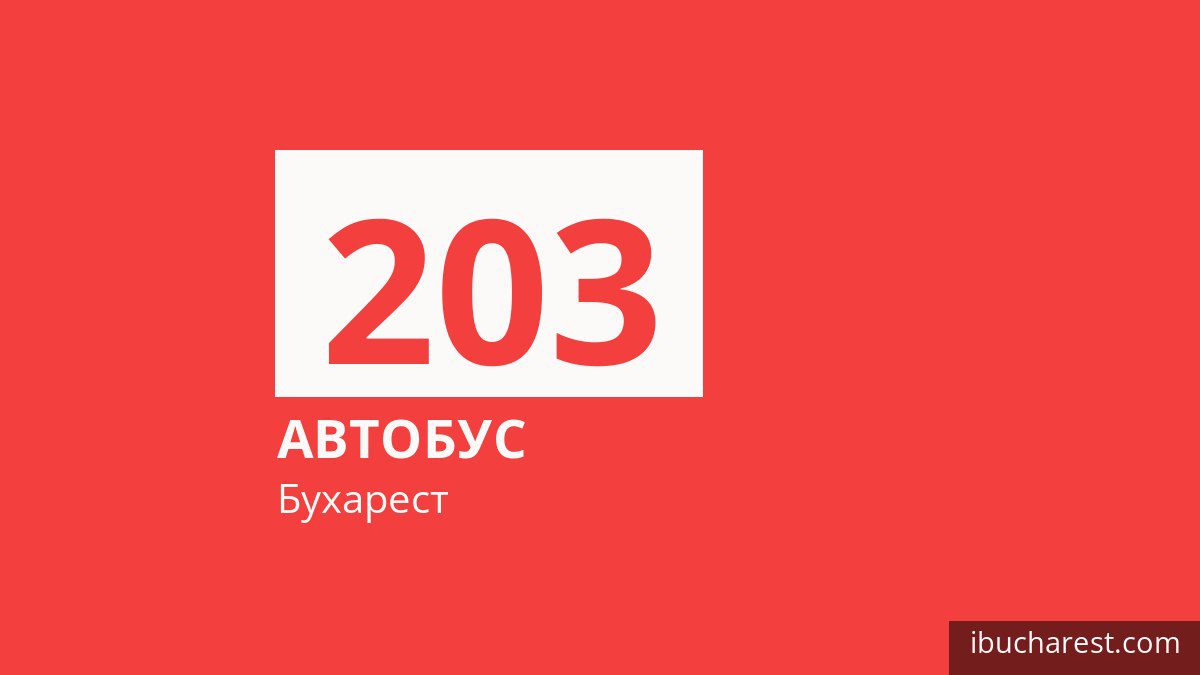 Автобус 203 в Бухаресте