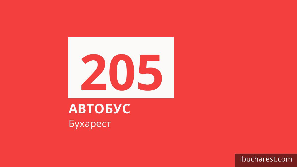 Автобус 205 в Бухаресте