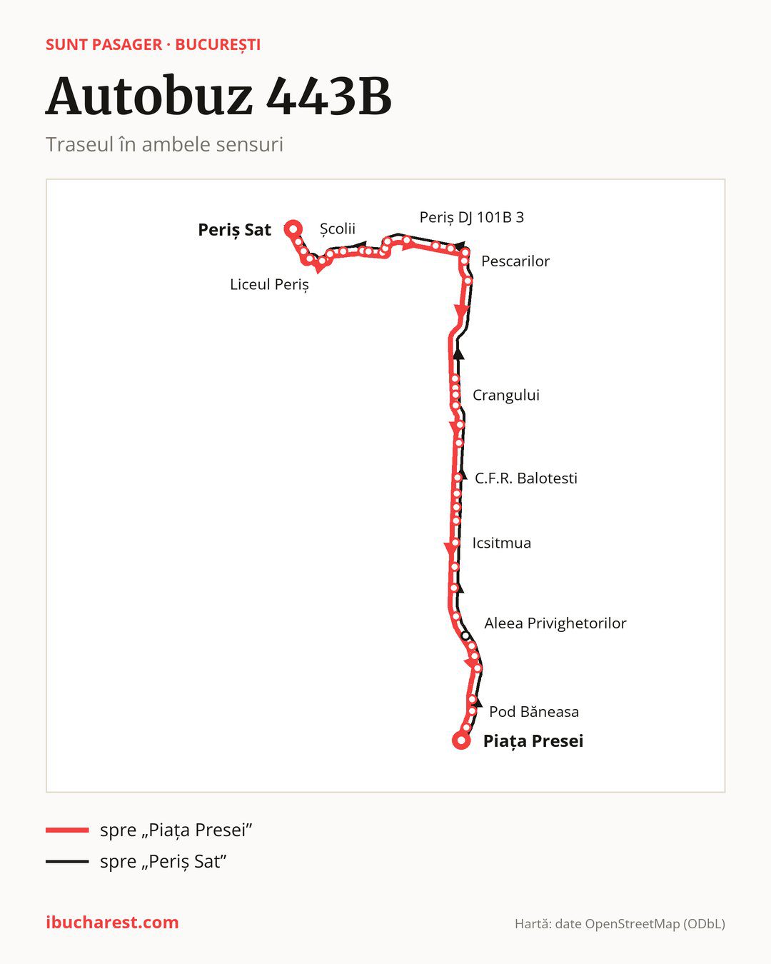 Autobuzul 443B în București