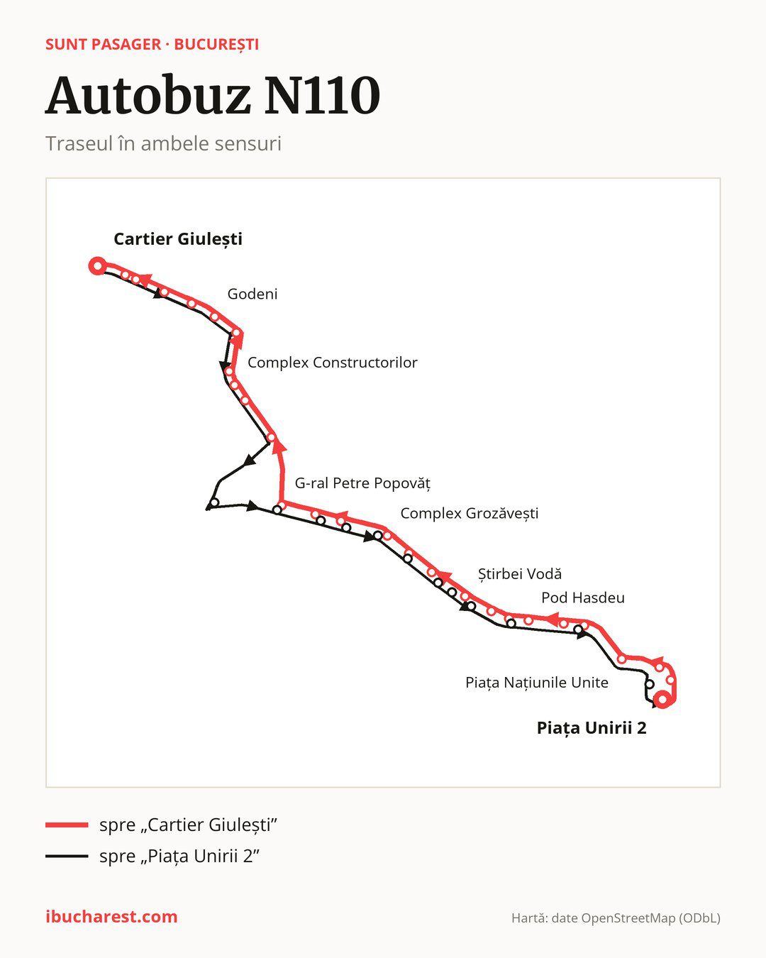 Autobuzul de noapte N110 în București